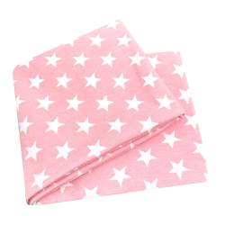 Wollhuhn ÖKO Kinder/Jungen/Mädchen Cooles Elastisches Stirnband/Haarband Bequem Zweilagig Jersey Viele Motive (Sternchen Rosa/Weiß) von Wollhuhn