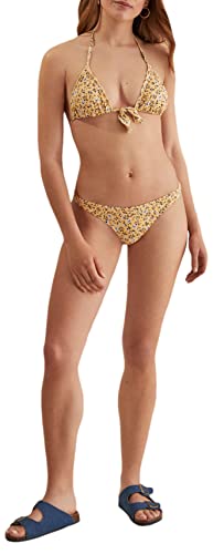 Women'secret Damen Bikinitop Triangel Print Gelb Bikini, Estampado Amarillo, 80B von Women'secret