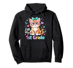 Little Miss 1. Klasse Kätzchen zurück zur Schule Katze Mädchen Kinder Pullover Hoodie von Womens Girls Little Miss Kitten Back To School Tee