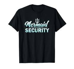 Meerjungfrau Sicherheit Lustige Familie Geburtstag Squad Party Papa Geschenke T-Shirt von Womens Mens Mermaid Squad Birthday Apparel Shirts