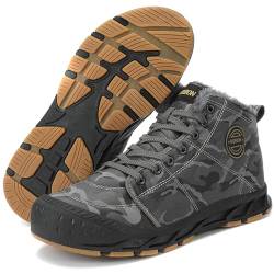 Wondamo Winterstiefel Herren Wasserdichte Camouflage Warm Gefüttert Winterschuhe Bequem Leicht Outdoor rutschfeste Schneestiefel für Herren，43EU von Wondamo