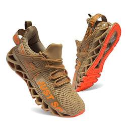 Wonesion Schuhe Herren Laufschuhe Straßenlaufschuhe Herren Sneaker Leichtathletikschuhe Schuhe, Gold, EU43 von Wonesion