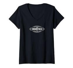 Damen Woodstock – Hergestellt in den USA T-Shirt mit V-Ausschnitt von Woodstock Chimes