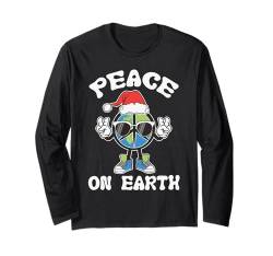 Lustiges T-Shirt mit Aufschrift „World Peace On Earth“, globales Love Peace Sign Langarmshirt von World Peace On Earth Men Women Kids Shirt