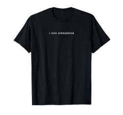 I Love Afghanistan – Minimalistisches Reise-Souvenir T-Shirt von World Trip Collection Apparel Gifts