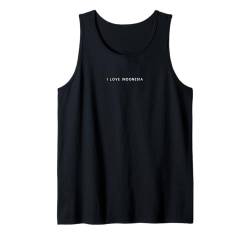 I Love Indonesia – Minimalistisches Reise-Souvenir Tank Top von World Trip Collection Apparel Gifts