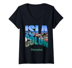 Damen Isla Colón — Reisen nach Panama T-Shirt mit V-Ausschnitt von World's Best Cities