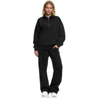 Worldclassca Jogginganzug Worldclassca Oversize Jogginganzug Wide Leg Jogger + Zip Sweatjacke, LOUNGEANZUG SPORTANZUG SUIT HOSE + HALB ZIP SWEATSHIRT von Worldclassca