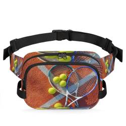 Hüfttasche für Tennisball, Sport, Multifunktionspackung für Reisen, Sport, Laufen, Bauchtasche, Geldbörse, Gürteltasche für Damen, Herren, Mädchen, Jungen, farbe, XL, Taschen-Organizer von WowPrint