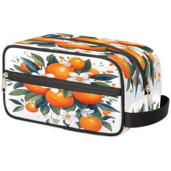 Kulturbeutel, Kulturbeutel, Kulturbeutel, Kulturbeutel, Kosmetiktasche, Organizer, Duschtasche mit Obstblumen, Orange, farbe, Einheitsgröße, Taschen-Organizer von WowPrint