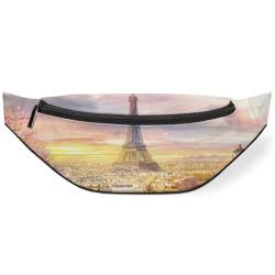 Paris Eiffelturm-Landschaftstasche für Damen, Herren, Mädchen, Jungen, Kinder, Paris, Bauchtasche, Geldbörse, Gürteltasche für Reisen, Sport, Laufen, farbe, M von WowPrint