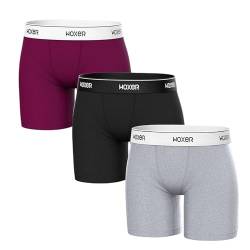 Woxer Damen-Boxershorts, Unterwäsche, Baller, 12,7 cm, Boyshorts, weich, scheuerfrei, keine Roll-Schrittlänge, 3er-Pack Rise Up, XL von Woxer