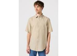 Kurzarmhemd WRANGLER Gr. XXXL, N-Gr, grau (plaza taupe) Herren Hemden von Wrangler