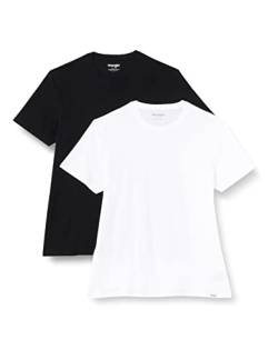 Wrangler Herren 2 Pack Tee Shirt, Schwarz, 3XL Große Größen von Wrangler