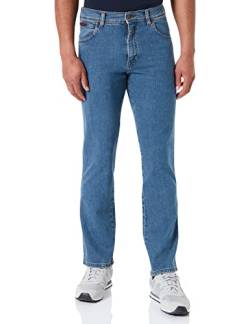 Wrangler Herren Jeans Texas Stretch Regular Fit Jeanshose Straight Denim Hose Baumwolle Blau w30-w44, Größe:30W / 32L, Farbauswahl:Green Island (W121X5147) von Wrangler