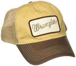 Wrangler Herren Rope Logo Front Patch Cap Baseballkappe, braun, Einheitsgröße von Wrangler