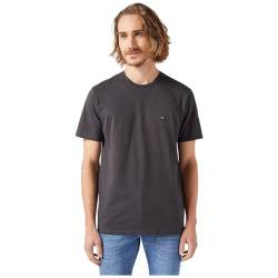 Wrangler Men's Sign Off Tee T-Shirt, Faded Black, L von Wrangler