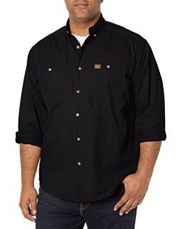 Wrangler Riggs Workwear Herren Logger Twill Langarm Arbeitshemd, schwarz, Mittel von Wrangler