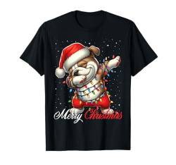 Weihnachtsmütze „Merry Christmas Lights“ von Dabbing Bulldog T-Shirt von Wrapped with Christmas Lights Merry Christmas