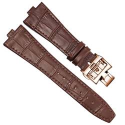 Wtukmo Uhrenarmband aus echtem Leder für Vacheron Constantin Overseas Serie 4500 V 5500 V P47040, Edelstahl-Schnalle, 25 x 8 mm, Herren-Uhrenarmband, 25-8mm, Achat von Wtukmo