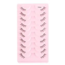 Halbwimpern Natürlicher Look Zarte Katzenaugen Wimpern 3D Falschwimpern Flauschig Weich 10 Paar Künstliche Nerz Fälschungswimpern Sets von X-Institute