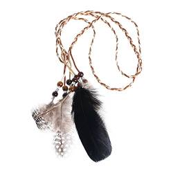 Indisches Feder Stirnband Kopfschmuck Haarseil Kopfbedeckung Tribal Hippie Party Laufen Stirnband Herren von X-Institute