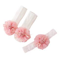 Süßes Baby Stirnband Socken Set Spitze Für Neugeborene Kopfschmuck Niedliche Elastische Haarbänder Haar Accessoires Neugeborenen Turban Elastische Säuglings Haarbänder Kleinkind Kind von X-Institute