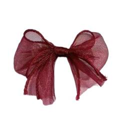 X-Institute Mesh Garn Bowknot Haarspange Elegante Süße Schmetterlings Haarspangen Haar Kopfschmuck Haar Accessoires Für Frauen Anmutiges Haar Accessoire von X-Institute