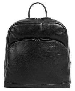 X-ZONE Rucksack Echt Leder Herren, Damen | schwarz | 020509 von X-ZONE