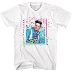 Vanilla Ice Triangles Music Shirt WhiteX-Large von XDCERE