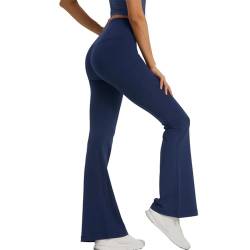 XDSP Damen Bootcut Yogahose High Waist Lange Schlaghose Stretch Freizeit Jogginghose Arbeitshose Bootleg Leggings Fitness Training Sport Jazzpants Lang Hohe Taille Ausgestellte Flare Hosen von XDSP