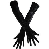 XDeer Abendhandschuhe 2 Stück Lange Handschuhe Damen Schwarz, Braut Hochzeitshandschuhe Abendessen Handschuhe von XDeer