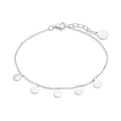 XENOX® | Plättchen Armband - Damen Halskette aus hochwertigem 925/- Sterlingsilber | XS3691 von XENOX