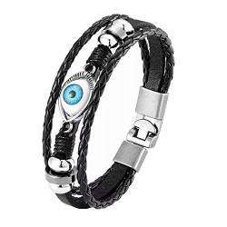 Männer Armband Leder Armreif Armband, Schnurarmbänder für Frauen, Armbänder für Männer, Armband im Retro-Punk-Stil, stilvoller Jungenschmuck und Herbstgeschenke für Frauen, klassisch, der beste Mansc von XFGFDFF