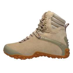 XFLHXY Taktische Stiefel für Herren, wasserdichte Trekkingstiefel, Leichte Unisex Wanderstiefel, Atmungsaktive Wüstenstiefel für Den Außenbereich(Beige,37 EU) von XFLHXY