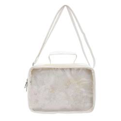 XIAHIOPT Transparente Damen-Umhängetasche, japanischer Stil, Umhängetasche, Schüler, Schultasche, Itabag Messenger-Tasche für Pin-Display, weiß von XIAHIOPT