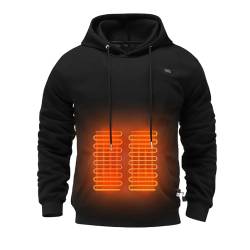 Heated Hoodie Herren Beheizbare Pullover Casual Unisex Beheizbare Sweatshirt Herren Plüsch Sweatshirt Beheizte Kapuzenpullover Winterpullover mit Kapuze Beheizte Hoodies für Männer und Frauen von XIAOYUER