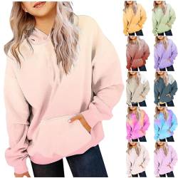 XINYUNZU Hoodie Mädchen Kapuzenpullover mit Taschen Casual Sweatshirt mit Kapuze Kinder Kleidung Kuschel Hoodie Pullover Sweatshirt Langarmshirts für 2-14 Jahre Alt Warehouse Rosa 9 Jahre von XINYUNZU