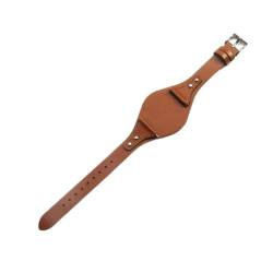 YIYOUU Frauen 18mm Echtes Leder Watch Strap Fit for Fossil ES4113 ES4114 ES3616 ES3625 ES4045 ES3838 Lady Armband Armband Handgelenk(Color:Brown,Size:18mm rosegold buckle) von XJBCOD