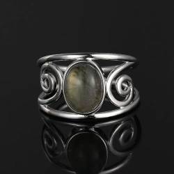 8 * 10MM Grüne Jade Edelstein Ring S925 Sterling Silber Weibliche Verlobung Hochzeit Party Schmuck Vintage Fine Jewelry von XJruixi