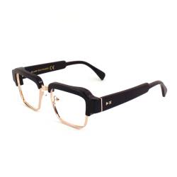 Brille  Xlab Mod. fraser farbrahmen glÃ¤nzendes schwarz - gold Unisex Squadrata Nero von XLab