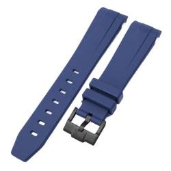 XMKT Für Omega Swatch MoonSwatch Curved End Silikon Gummi Armband Männer Frauen Sport Uhr Band Zubehör 20mm(Royal blue02) von XMKT