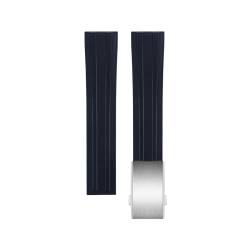 XNWKF 20mm Fluororubber Armband Straps Für Tissot T122 Carson Zhenme 1853 Männer Frauen T122410a T122407A T122207A Handgelenk Strap(Black Silver Buckle,21mm) von XNWKF