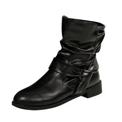 Stiefelletten Damen Damen Stiefeletten Plateau Ankle Boots High Heels Boots Leicht Mit Blockabsatz Zipper Reitstiefel Kinder Damen Schuhe Elegant Und Bequem Fall Gummistiefel Damen Halbhoch Garten von XTBFOOJ