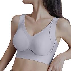 XTBFOOJ BH Set Damen BH Damen mit bügel rot Buchstabenmuster BH transparent Knopfleiste Nursing Bra brüste still BHS Gym zubehör Fitness-zubehör BH 100a Soft BH ohne Buegel BH große brüste starker von XTBFOOJ