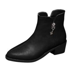 XTBFOOJ Gefütterte Gummistiefel Damen Damen Stiefeletten Winter Boots Warm Gefüttert Mit Plateau Kunstfell Profilsohle Winter Damen Stiefel Gummistiefel Herren Stiefelette Damen Blau von XTBFOOJ