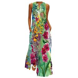 XTBFOOJ Kleid Sexy Langarm Elegant Strandkleid für Damen, Bikini, Bademode, Vertuschung, lässig, Urlaub, Kurze Sommer-Halterkleider Kleid Spitze Sommerkleid Damen Lang Boho Kleider Sommer Damen von XTBFOOJ