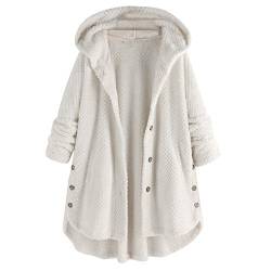 XTBFOOJ jacke damen damen - jacken parka frauen mantel winter teddymantel damen winter damen jacken winter wintermantel für frauen damen lang plüschjacke damen steppweste damen lang von XTBFOOJ