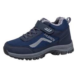 XUEJIANN wasserdichte Schuhe Herren Klettverschluss Herren Paar Schuhe Freizeitschuhe Schnürschuhe Atmungsaktive Mode Flache Freizeitschuhe Wanderschuhe Schuhe Schwarz Herren Sommer (Dark Blue #2, 40) von XUEJIANN