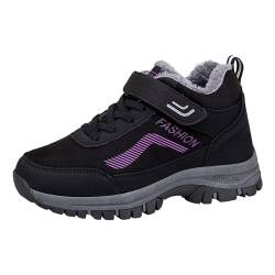 XUEJIANN wasserdichte Schuhe Herren Klettverschluss Herren Paar Schuhe Freizeitschuhe Schnürschuhe Atmungsaktive Mode Flache Freizeitschuhe Wanderschuhe Schuhe Schwarz Herren Sommer (Purple #2, 38) von XUEJIANN